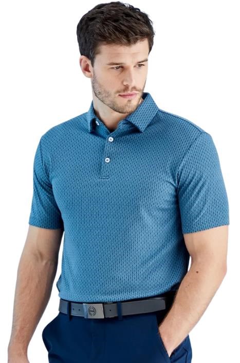 PING Geo Camo Herren Poloshirt, blue fusion multi