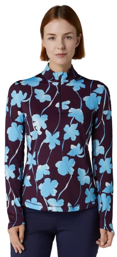 Callaway Stemmed Floral Sun Protection Damen Top, potent purple