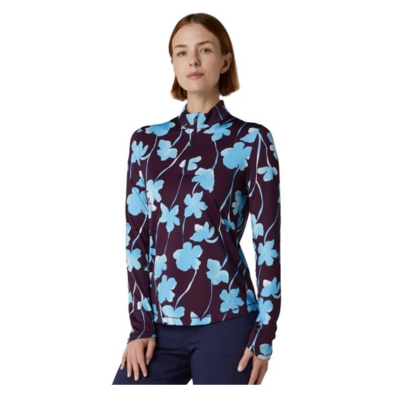 Callaway Stemmed Floral Sun Protection Damen Top, potent purple