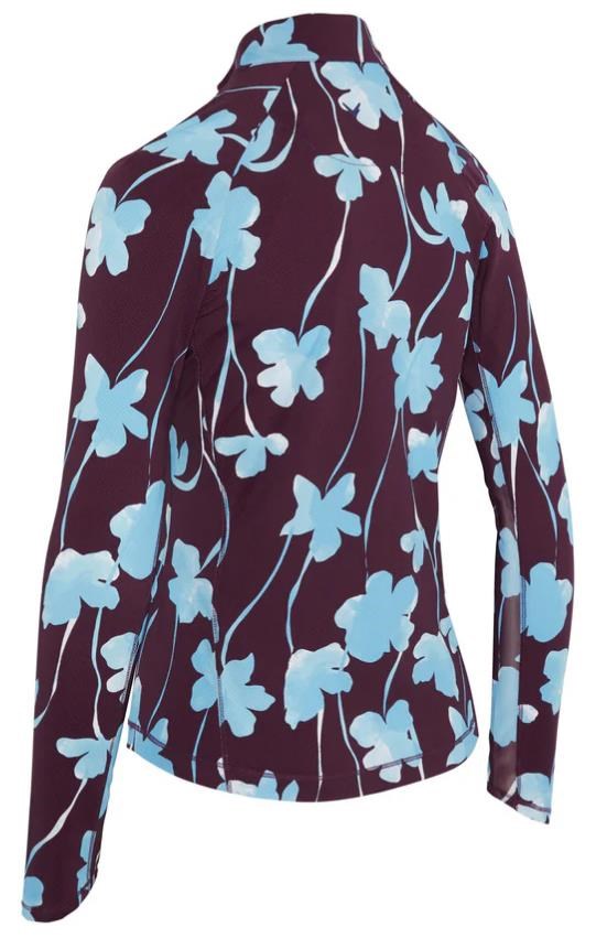 Callaway Stemmed Floral Sun Protection Damen Top, potent purple