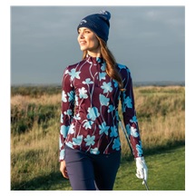 Callaway Stemmed Floral Sun Protection Damen Top, potent purple