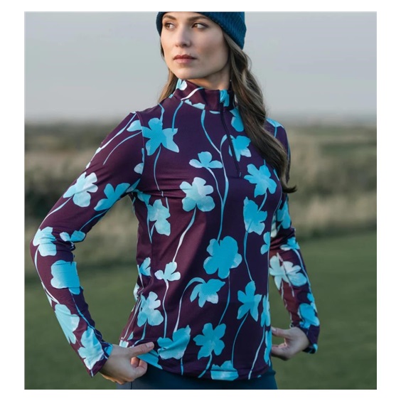 Callaway Stemmed Floral Sun Protection Damen Top, potent purple