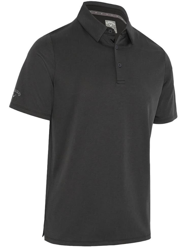Callaway Chev Twill Jacquard Herren Poloshirt, caviar