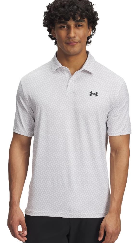 Under Armour T2G Printed Herren Poloshirt, weiss/grau