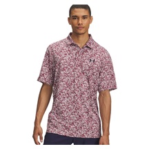Under Armour Playoff 3.0 Printed Herren Poloshirt, tourmaline pink/dark maroon/midnight navy