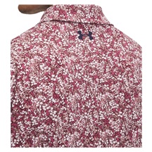 Under Armour Playoff 3.0 Printed Herren Poloshirt, tourmaline pink/dark maroon/midnight navy