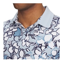 Under Armour Drive Chill Printed Herren Poloshirt, blue calm/midnight navy
