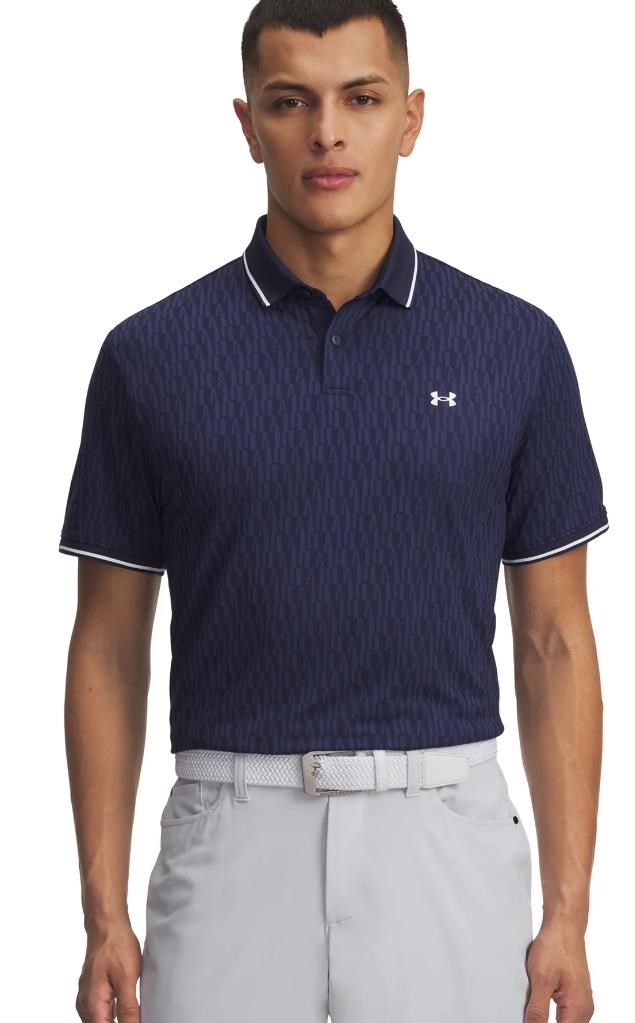 Under Armour Playoff Sport Jacqaurd Herren Poloshirt, dunkelblau