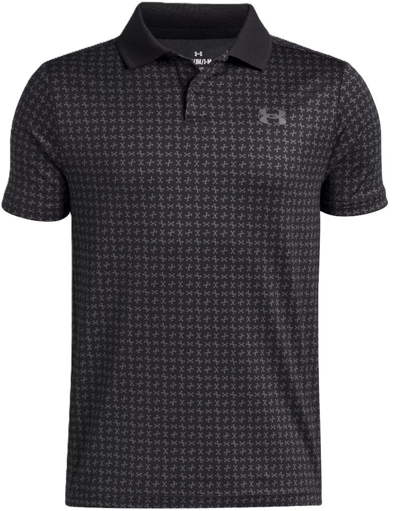 Under Armour Matchplay Printed Junior Poloshirt, black/castlerock