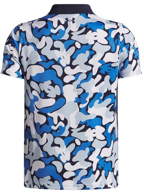 Under Armour Matchplay Printed Junior Poloshirt, midnight navy/blue atlantis
