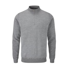 Ping Croy Lined Half Zip męski sweter, french grey marl