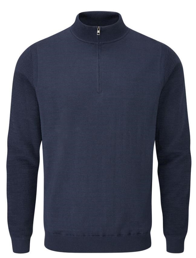 Ping Croy Lined Half Zip męski sweter, oxford blue