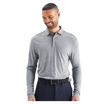 Ping Creek long sleeve Herren Poloshirt, rock melange