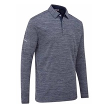 Ping Creek long sleeve Herren Poloshirt, navy melange