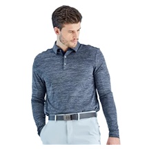Ping Creek long sleeve Herren Poloshirt, navy melange