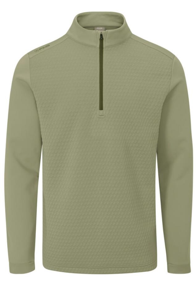 Ping Nolan Quarter Zip Fleece Herren Sweatshirt, lichen