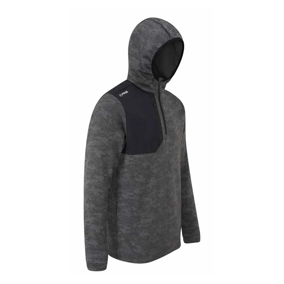 Ping Nexa Hooded half zip fleece Herren Sweatshirt, schwarz