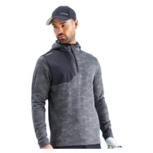 Ping Nexa Hooded half zip fleece Herren Sweatshirt, schwarz