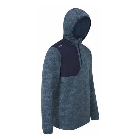 Ping Nexa Hooded half zip fleece Herren Sweatshirt, blue fusion/navy