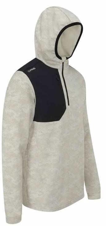 Ping Nexa Hooded half zip fleece Herren Sweatshirt, willow/black