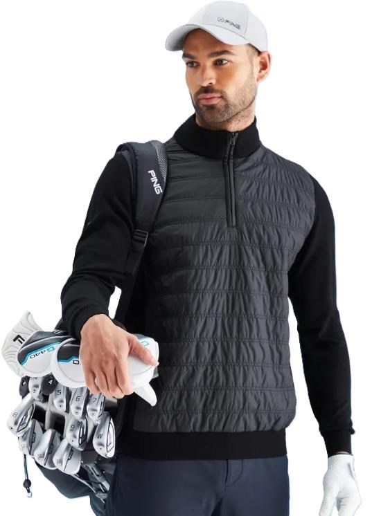 Ping Connell Hybrid męski sweter, schwarz
