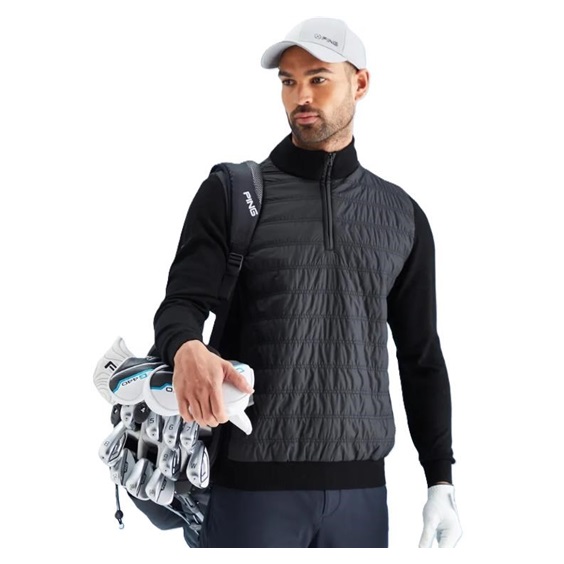 Ping Connell Hybrid męski sweter, schwarz