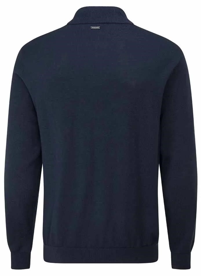 Ping Dorset Quarter zip męski sweter, dunkelblau