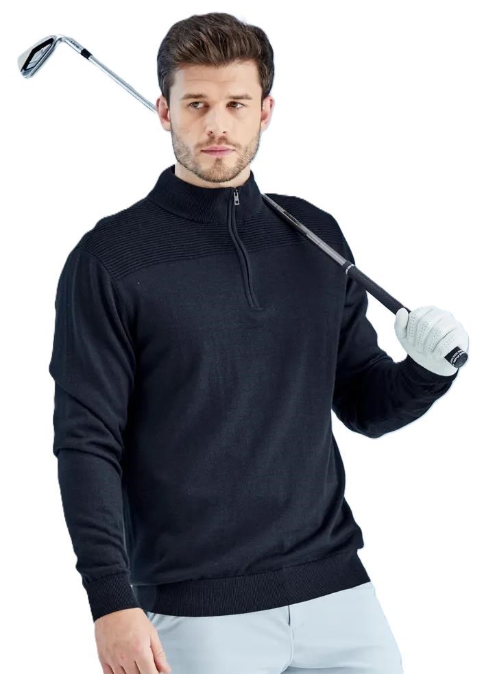 Ping Dorset Quarter zip męski sweter, dunkelblau