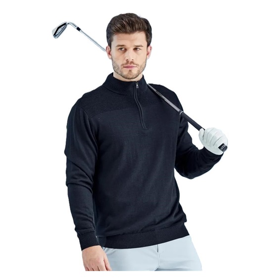 Ping Dorset Quarter zip męski sweter, dunkelblau