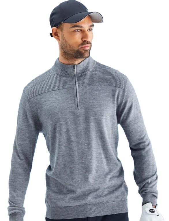Ping Dorset Quarter zip męski sweter, grau