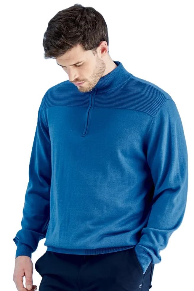 Ping Dorset Quarter zip męski sweter, blau
