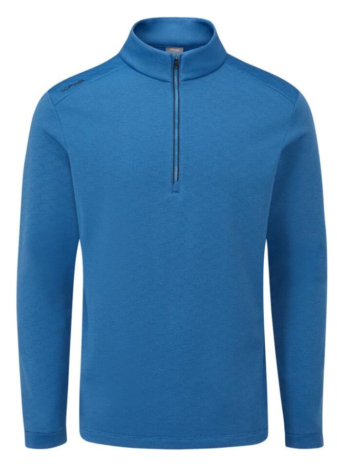 Ping Bexton half Zip fleece Herren Sweatshirt, tidal blue multi
