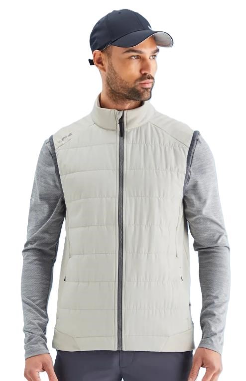 Ping Aiden Hybrid fleece Herren-Fleece-Weste, willow marl/willow