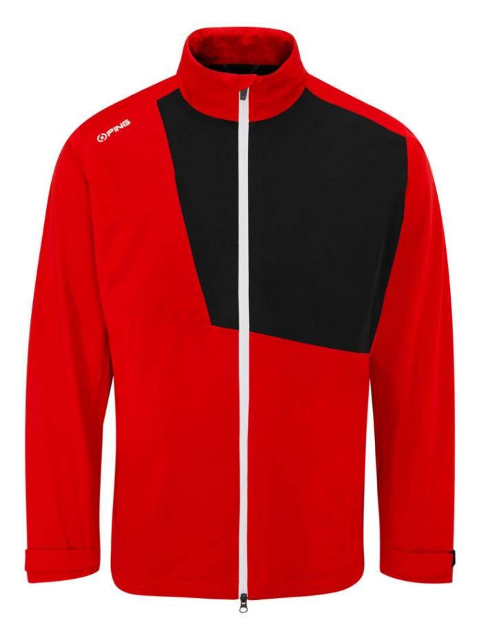 Ping Impervious Waterproof Wasserdichte Herrenjacke, rot/schwarz