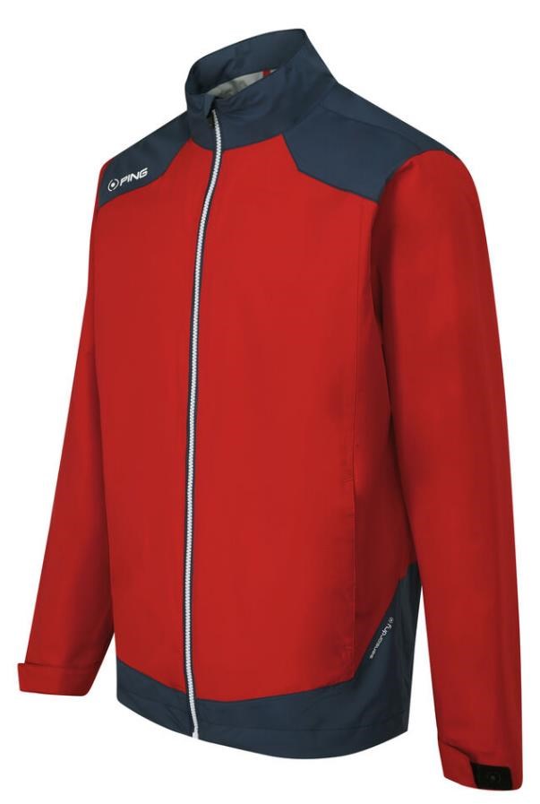 Ping AquaDrive Waterproof Wasserdichte Herrenjacke, classic red/oxford blue