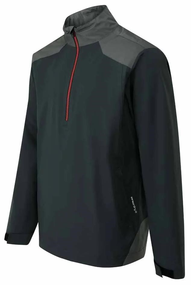 Ping AquaDrive Half-Zip Waterproof Wasserdichte Herrenjacke, black/asphalt