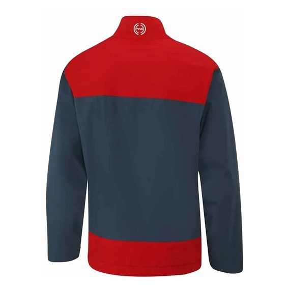 Ping AquaDrive Half-Zip Waterproof Wasserdichte Herrenjacke, oxford blue/classic red