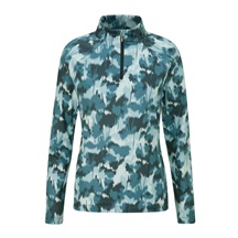 Ping Jasmine Printed long Sleeve Damen Poloshirt, navy multi