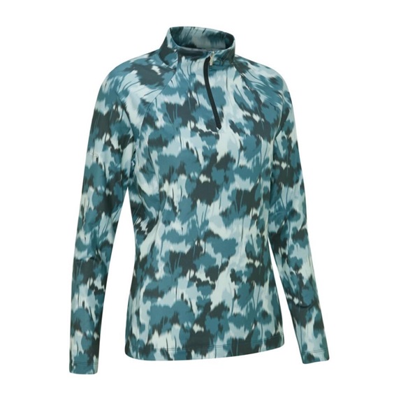 Ping Jasmine Printed long Sleeve Damen Poloshirt, navy multi
