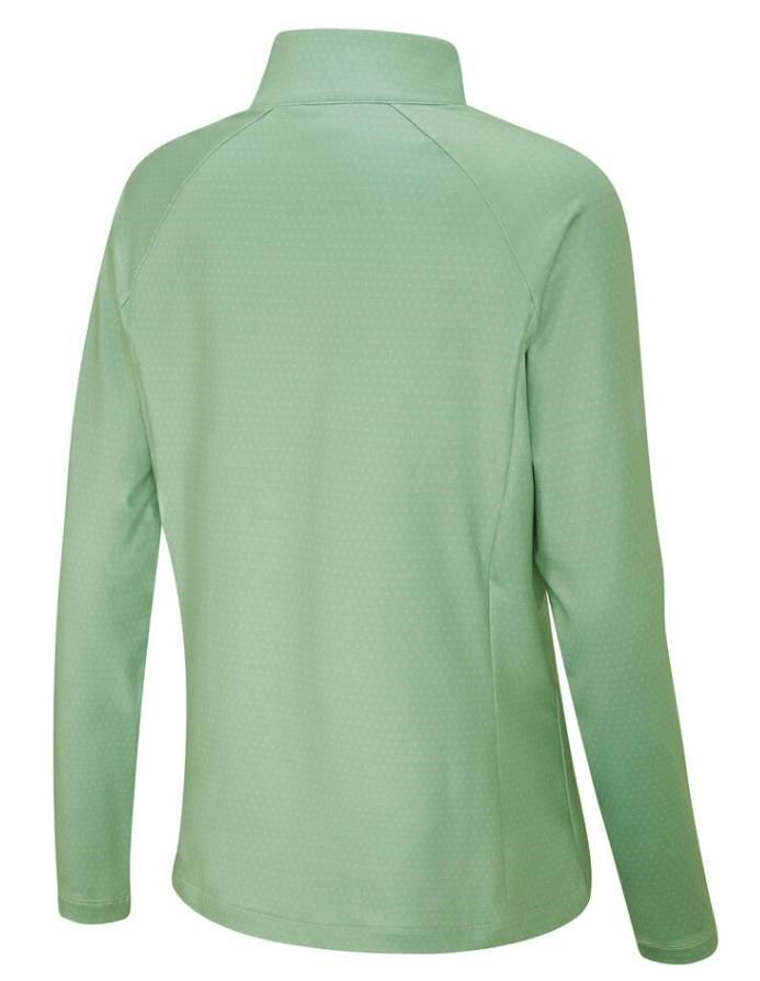 Ping Jasmine Printed long Sleeve Damen Poloshirt, eucalyptus multi