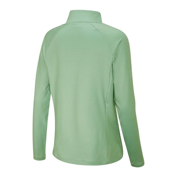 Ping Jasmine Printed long Sleeve Damen Poloshirt, eucalyptus multi