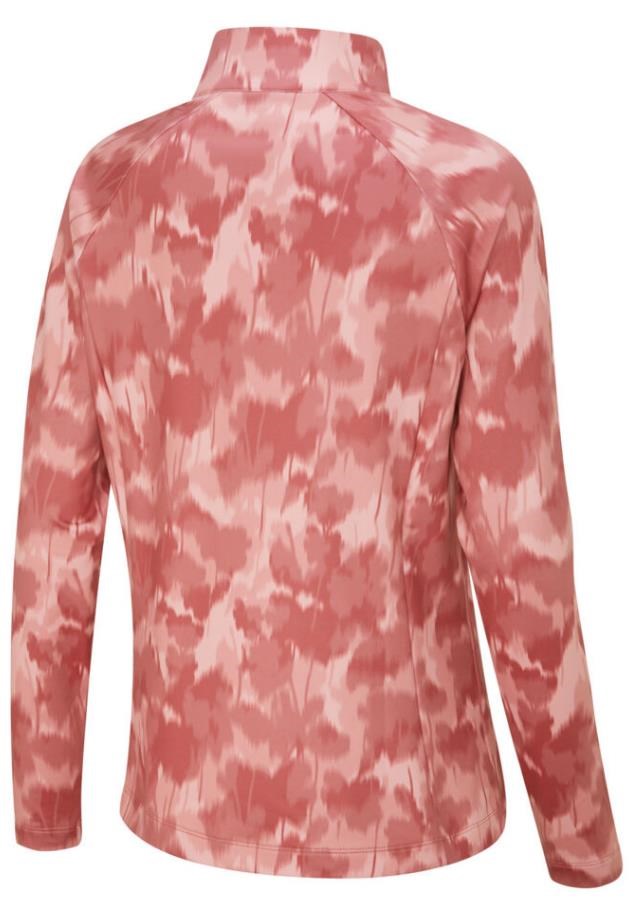 Ping Jasmine Printed long Sleeve Damen Poloshirt, rose multi