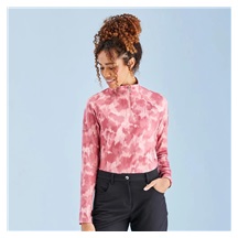 Ping Jasmine Printed long Sleeve Damen Poloshirt, rose multi