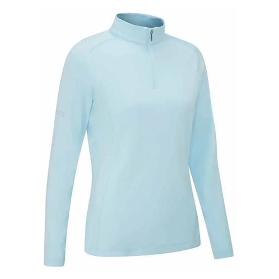 PING Aveline Half Zip Damen Poloshirt, crystal blue