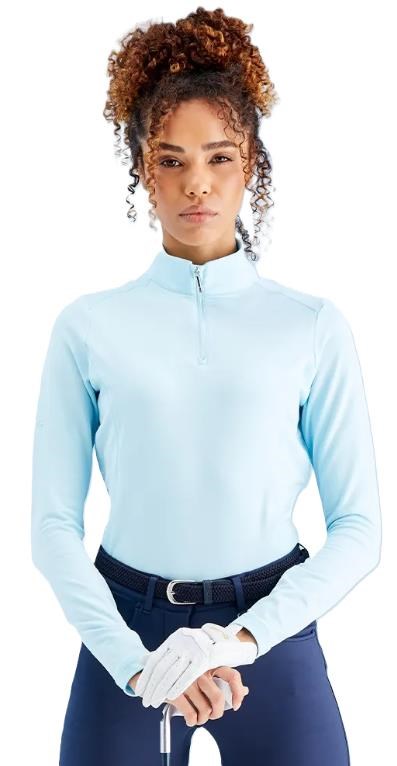 PING Aveline Half Zip Damen Poloshirt, crystal blue