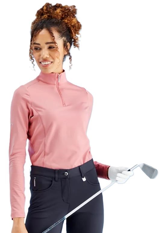 PING Aveline Half Zip Damen Poloshirt, muted pink