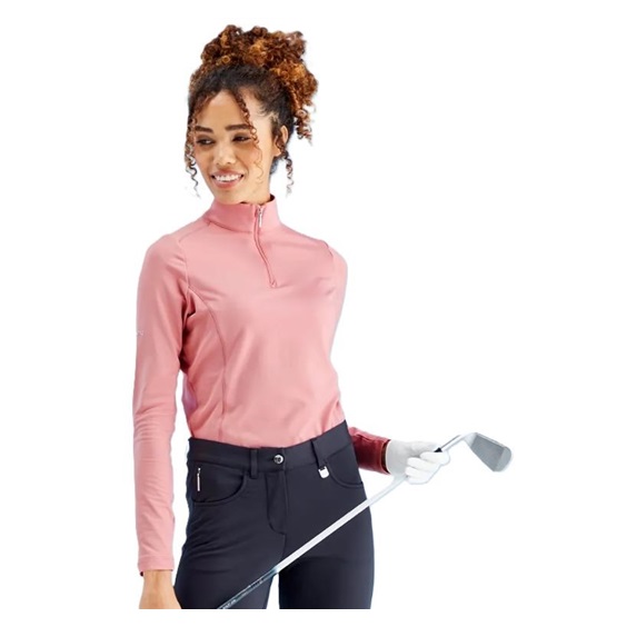 PING Aveline Half Zip Damen Poloshirt, muted pink