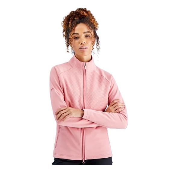 Ping Catherine Full zip fleece Damen Poloshirt, rosa