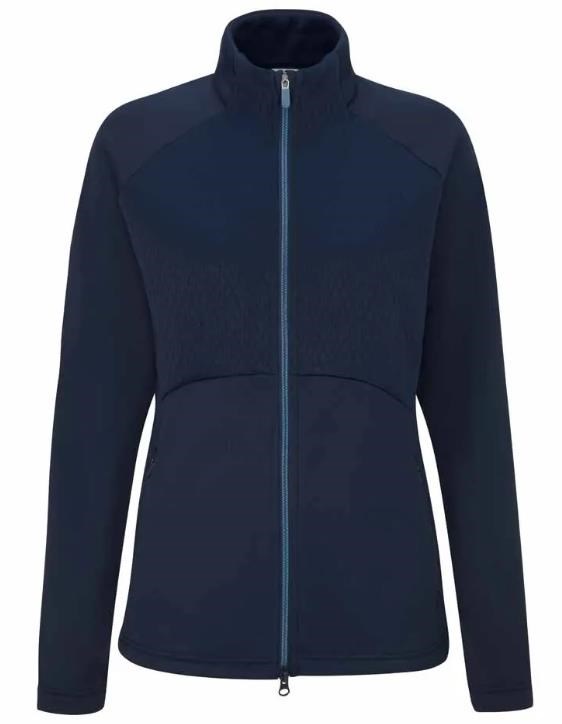 Ping Catherine Full zip fleece Damen Poloshirt, dunkelblau