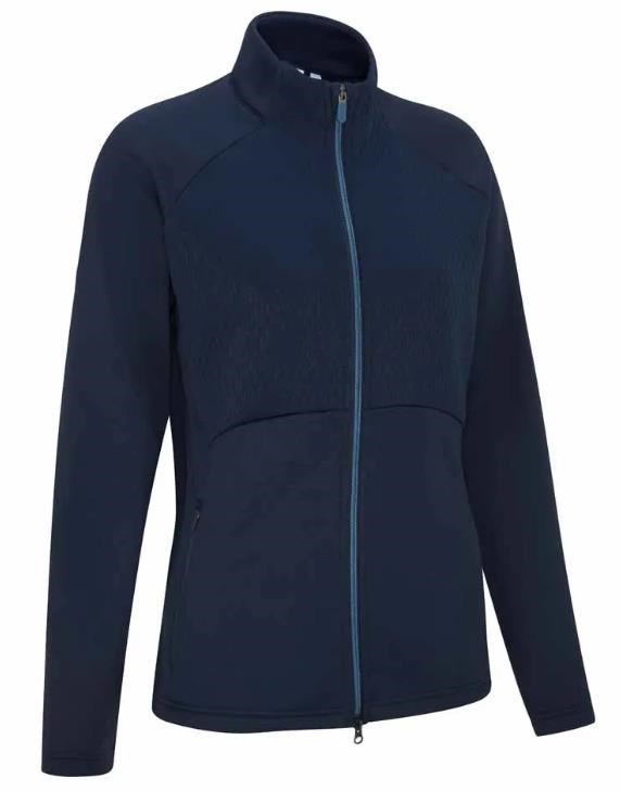 Ping Catherine Full zip fleece Damen Poloshirt, dunkelblau